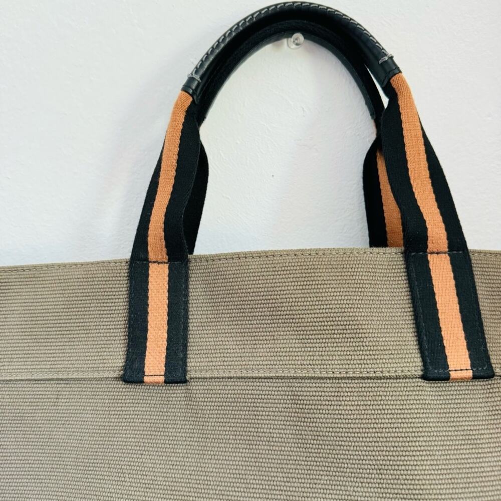 COACH UNISEX Olive Green Black Canvas Leather Zip Travel Shoulder Tote Bag 43 - Picture 3 of 16